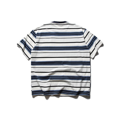夏新作立体ポケットボーダーTシャツ