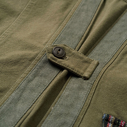 Sanjuro Kimono Jacket エスニック風クラシック 配色 切替 ジャケット