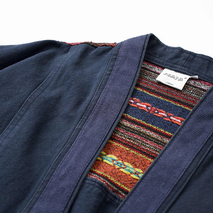 Sanjuro Kimono Jacket エスニック風クラシック 配色 切替 ジャケット