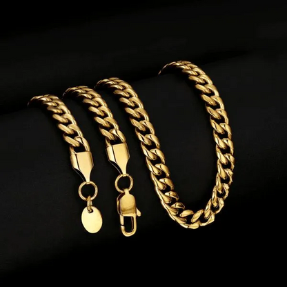 18K金 キューバン ネックレス メンズ 6mm 45cm-65cm