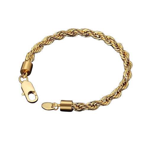 幅6mm ロープチェーン ブレスレット メンズ