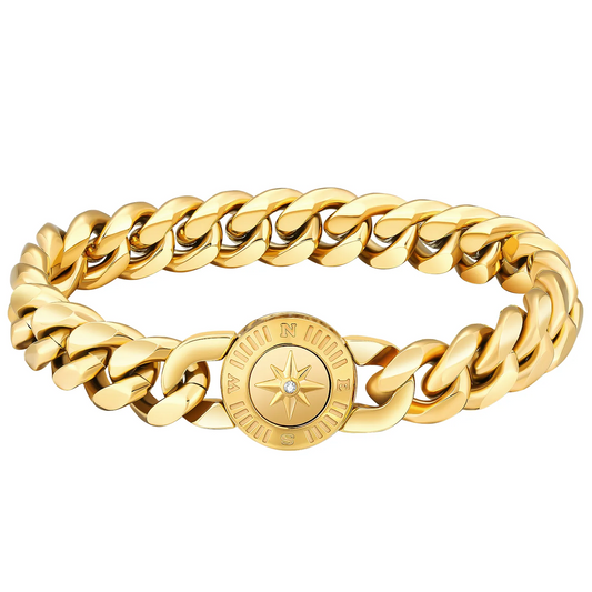 Compass Button Clasp　幅12mm 喜平 ブレスレット