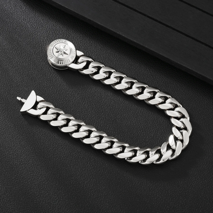 Compass Button Clasp　幅12mm 喜平 ブレスレット