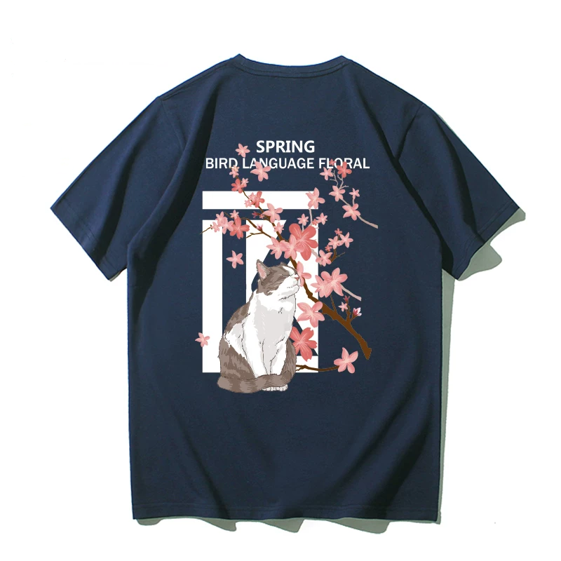 「お花見猫」人気プリントＴシャツ