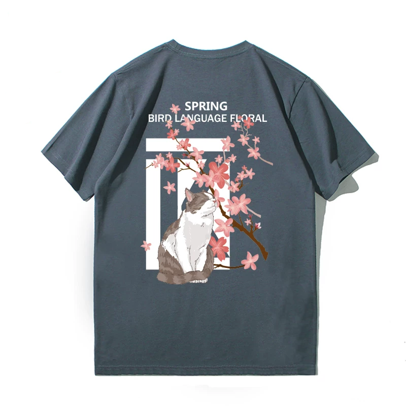 「お花見猫」人気プリントＴシャツ