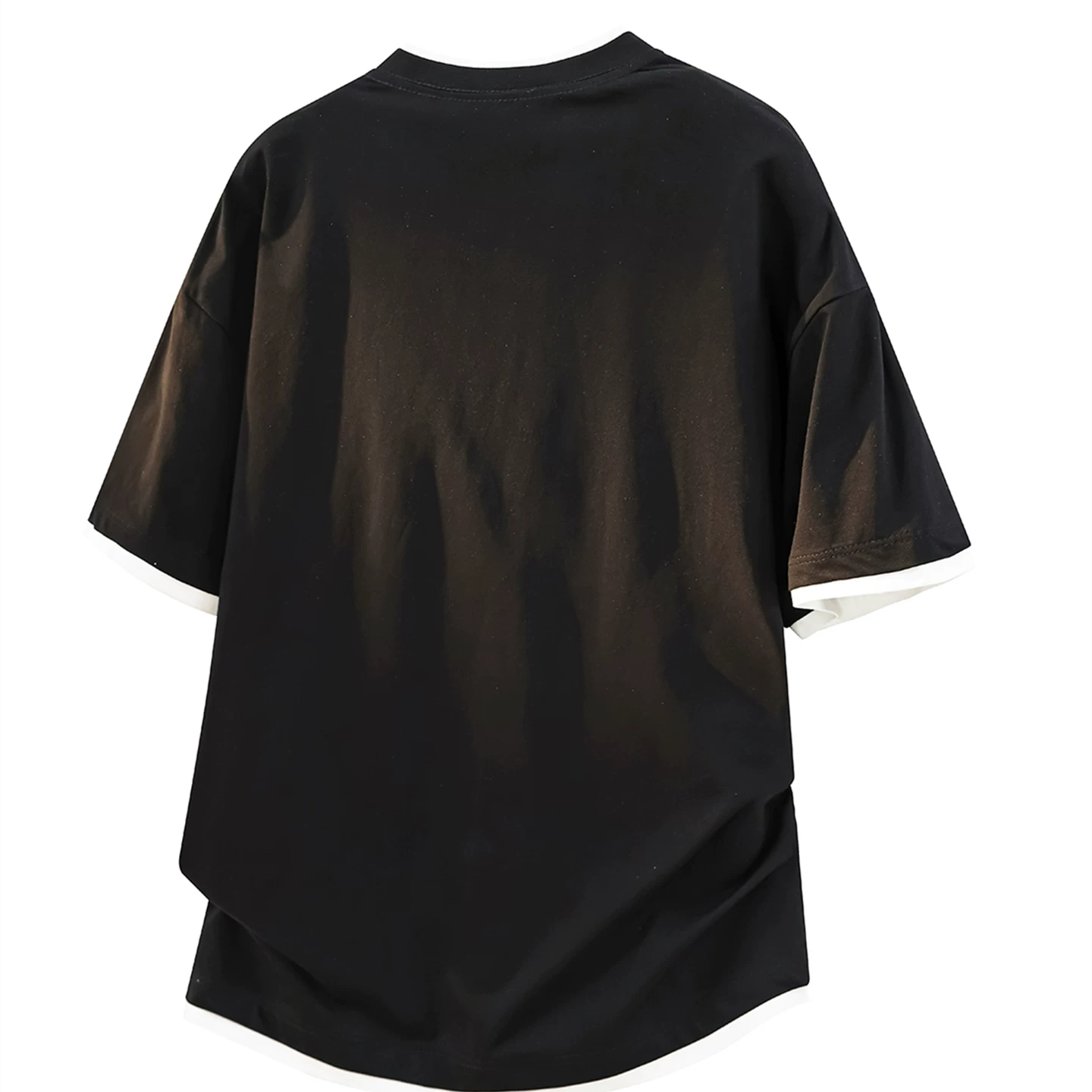 体型カバー配色レイヤードＴシャツ2色