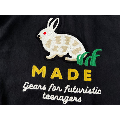 レトロウサギ刺繍カーゴジャケット