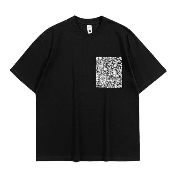 切替ポケット合わせやすい半袖Tシャツ