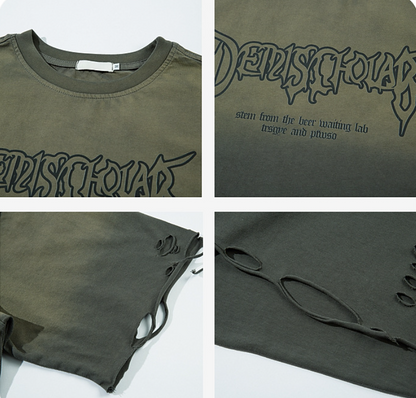 ダメージ加工人気グラデーションＴシャツ