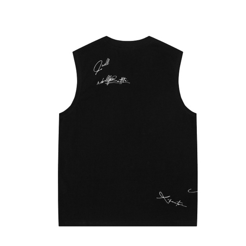 イラスト付きコットンタンクトップ