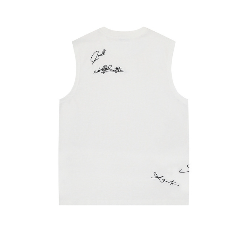 イラスト付きコットンタンクトップ