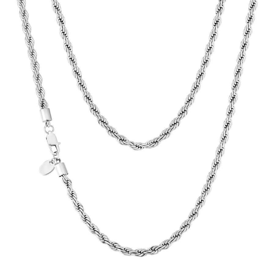 3mm/4mm/6mm ロープチェーン ネックレス