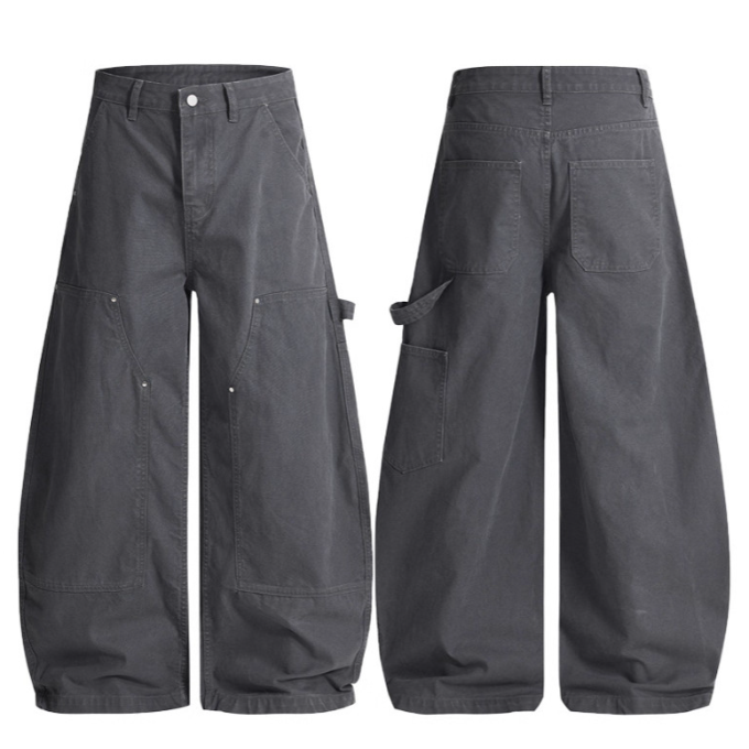 cleanfitシンプル無地カーゴパンツ