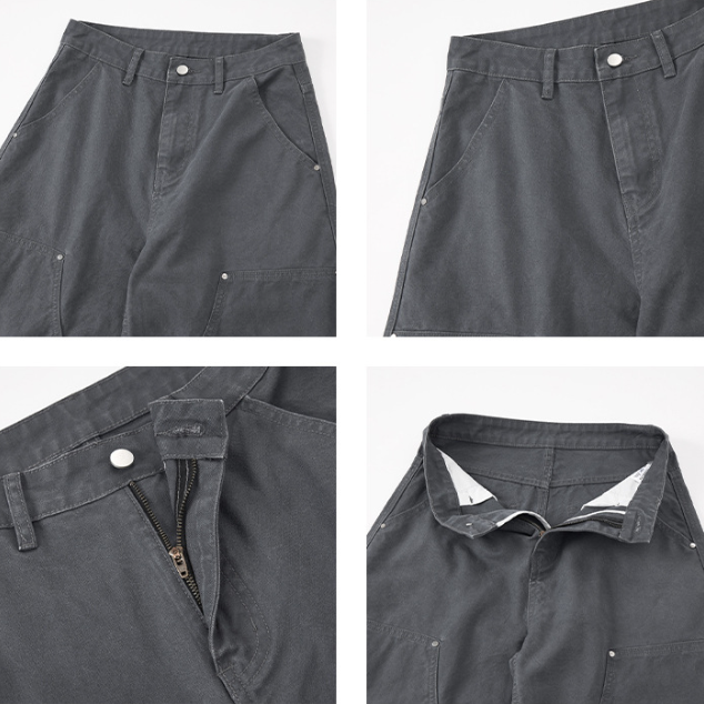 cleanfitシンプル無地カーゴパンツ