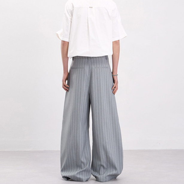 定番ストラップ柄ワイドパンツ2色