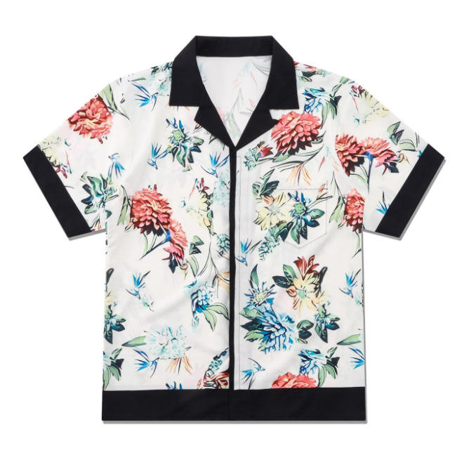 アロハシャツ＆ショートパンツ配色2点セット