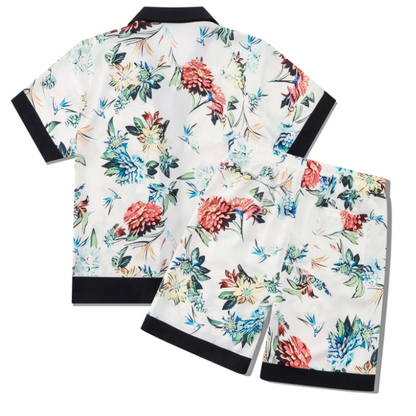 アロハシャツ＆ショートパンツ配色2点セット