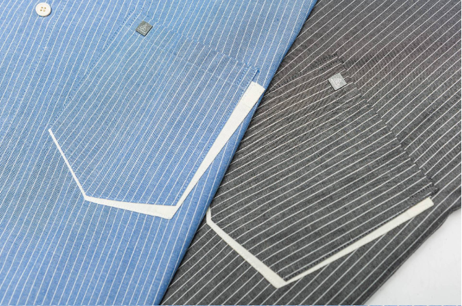 定番ストラップ柄ショートスリーブシャツ