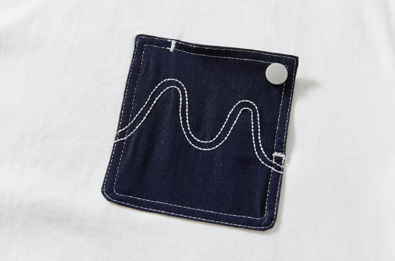 スナップボタンポケットコットンTee