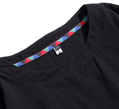 3色展開bigポケット付きリネン半袖Tシャツ