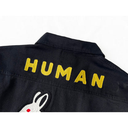 レトロウサギ刺繍カーゴジャケット