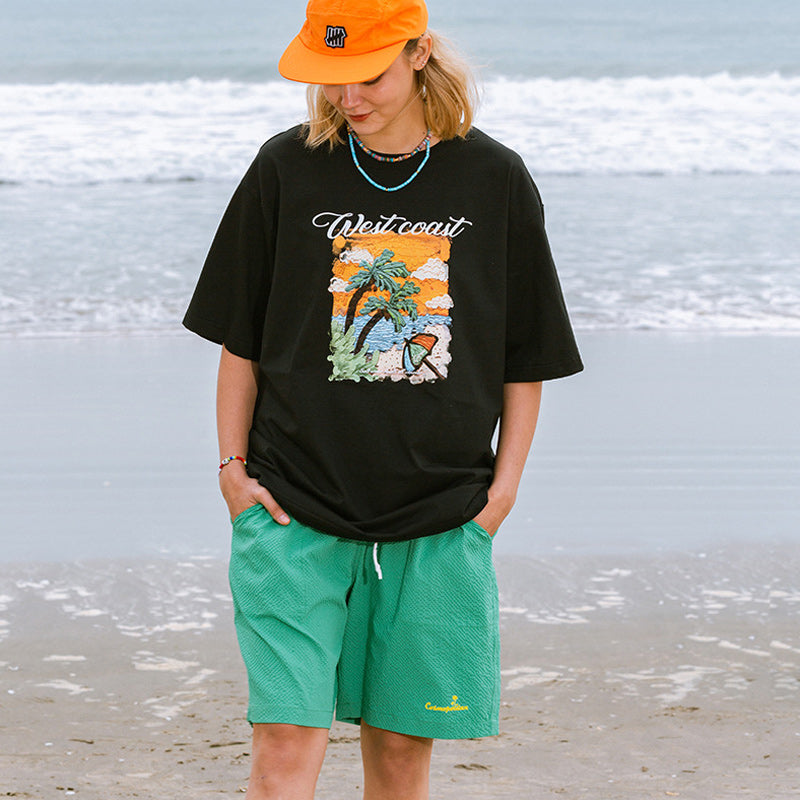 ホリデープリント 半袖Tシャツ