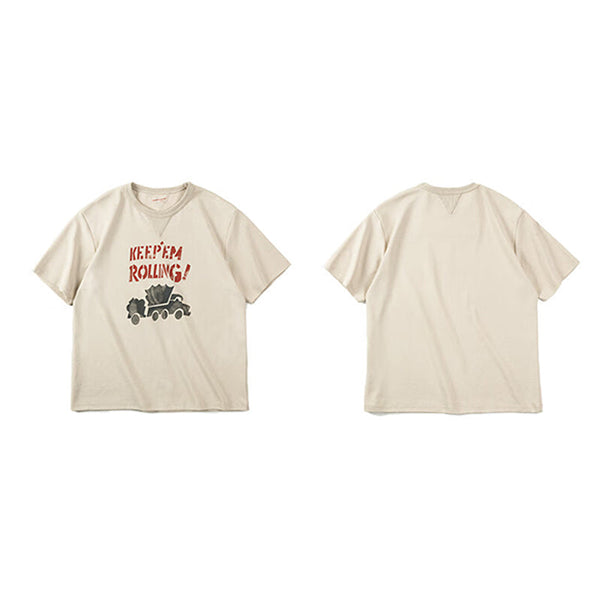 ヴィンテージアルファベットプリントTシャツ