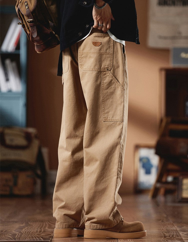 リベット飾りゆったり感カーゴパンツ