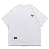 「山野の小魚」プリントコットン半袖Tシャツ