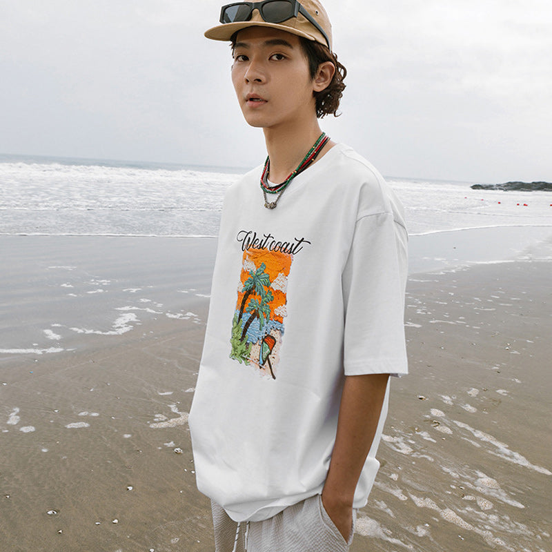 ホリデープリント 半袖Tシャツ