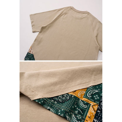 ビンテージ カシュー フラワー半袖Tシャツ