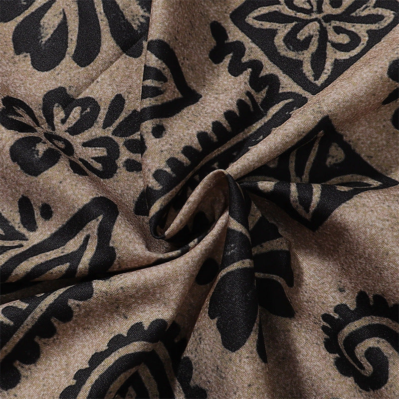 レトロ風ペイズリー柄アロハシャツ