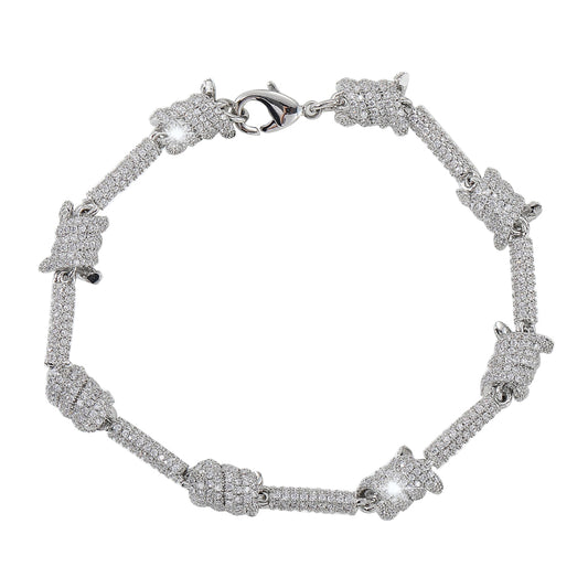 ジルコン付き喜平ブレスレット7.6mm