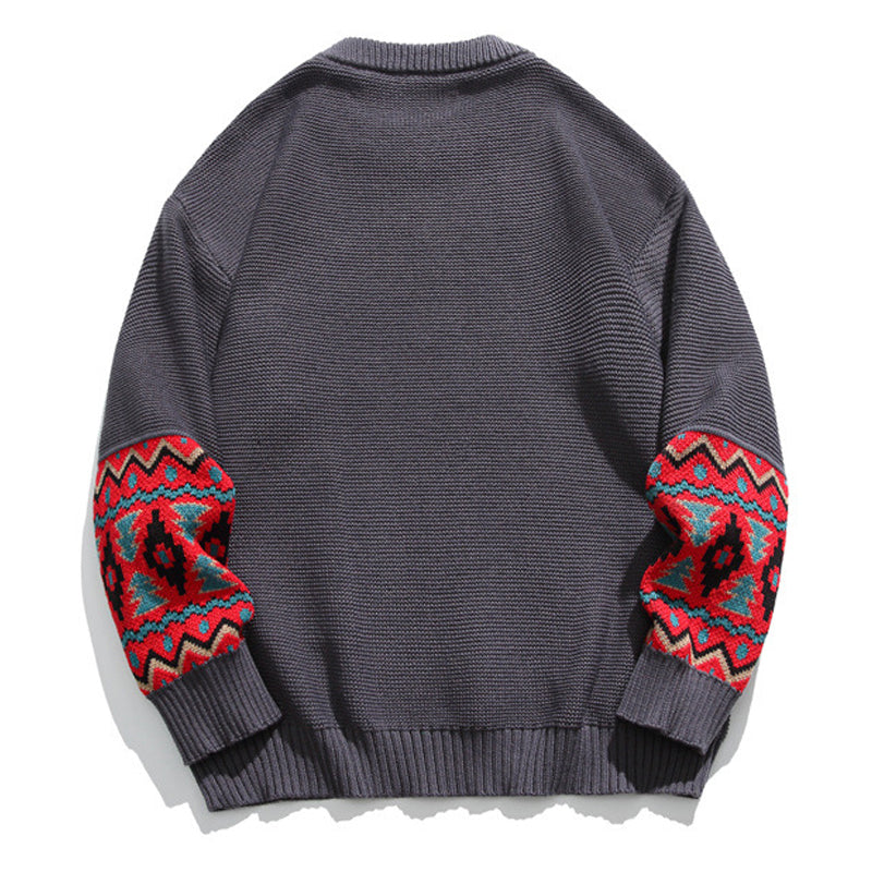 民族調切替ゆったりとしたセーター – streofit