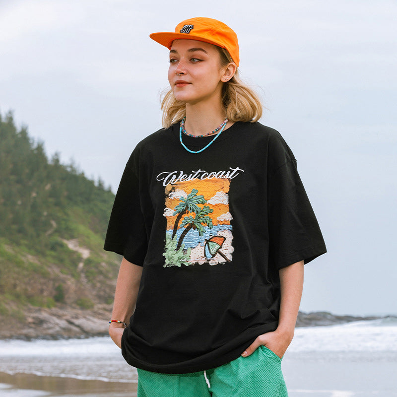 ホリデープリント 半袖Tシャツ