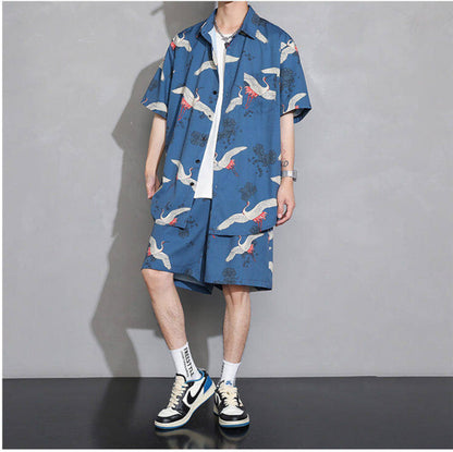 オープンカラー アロハシャツ＆ショートパンツ セットアップ