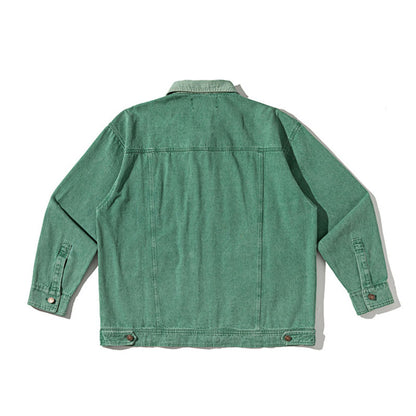 vintage無地ウオッシュ加工ジャケット