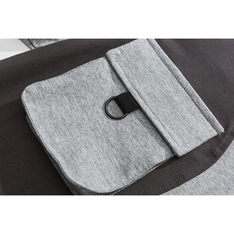 切替ポケット配色半袖Tシャツ