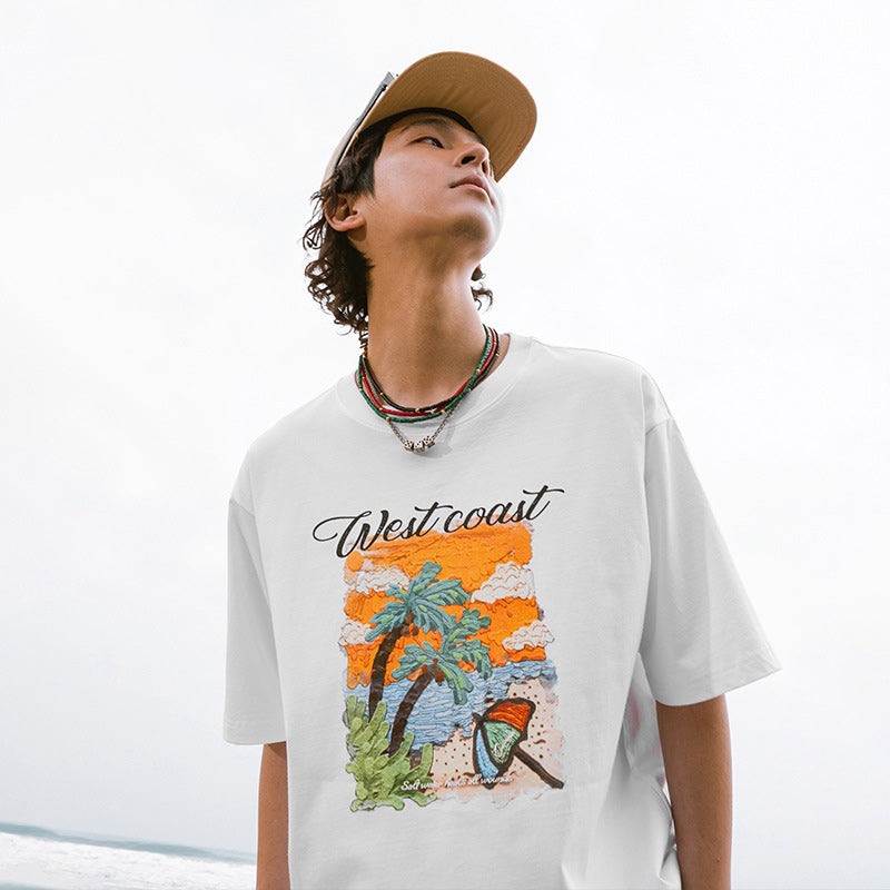 ホリデープリント 半袖Tシャツ