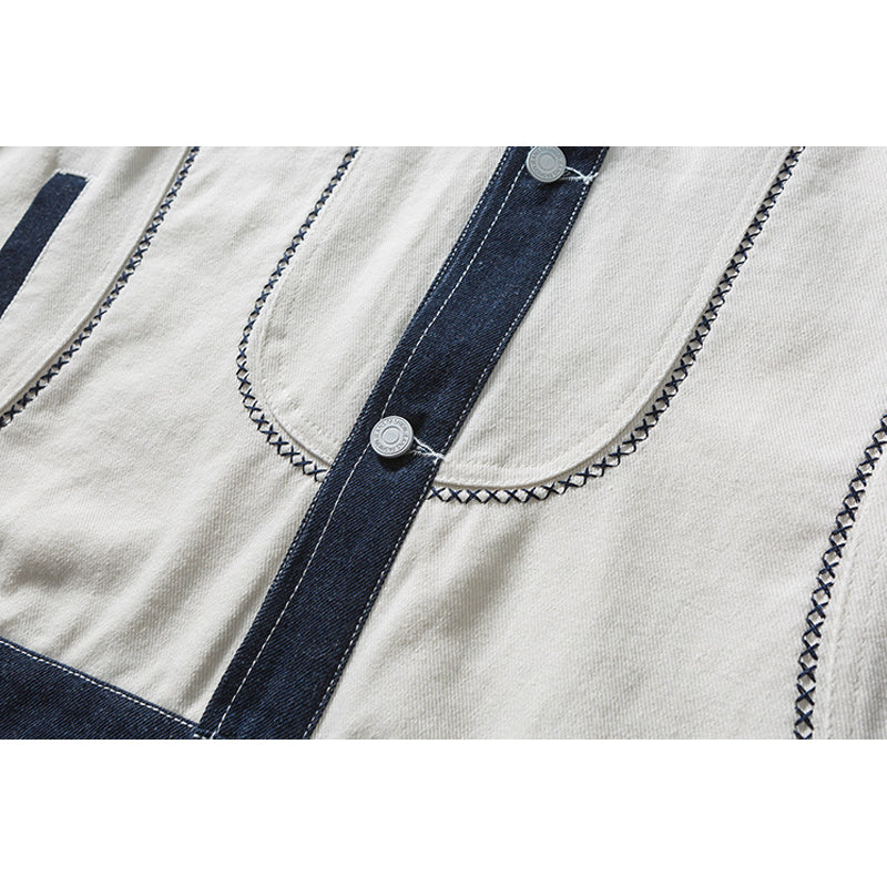 デニム切替刺繍アメカジジャケット