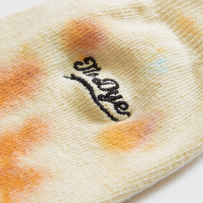 「三足セット」絞り染め刺繍アルファベットハイソックス
