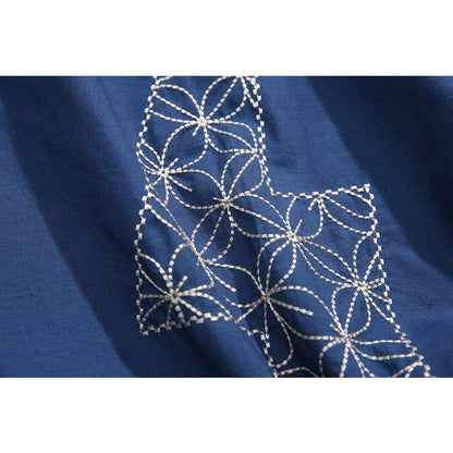 刺繍「稲妻」ファッション半袖シャツ