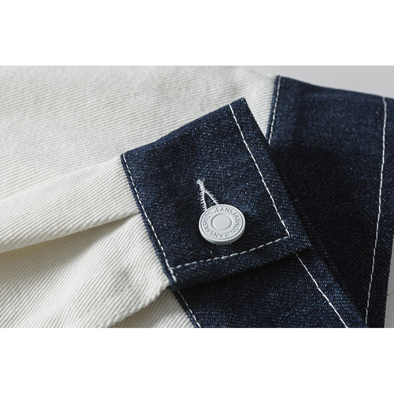 デニム切替刺繍アメカジジャケット