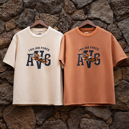 ミリタリー・AVGフライングタイガース刺繍Tee