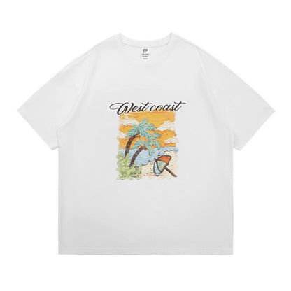 ホリデープリント 半袖Tシャツ