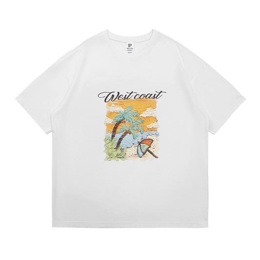 ホリデープリント 半袖Tシャツ