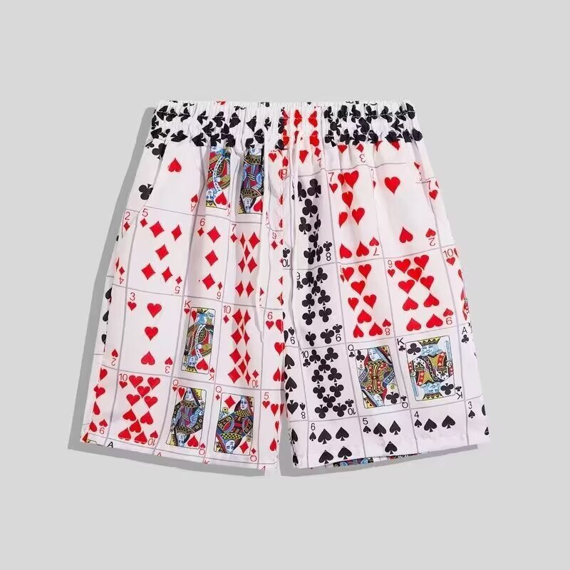 ポーカー半袖シャツ+ショートパンツ2点セット