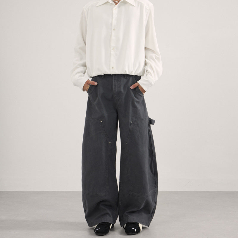 cleanfitシンプル無地カーゴパンツ