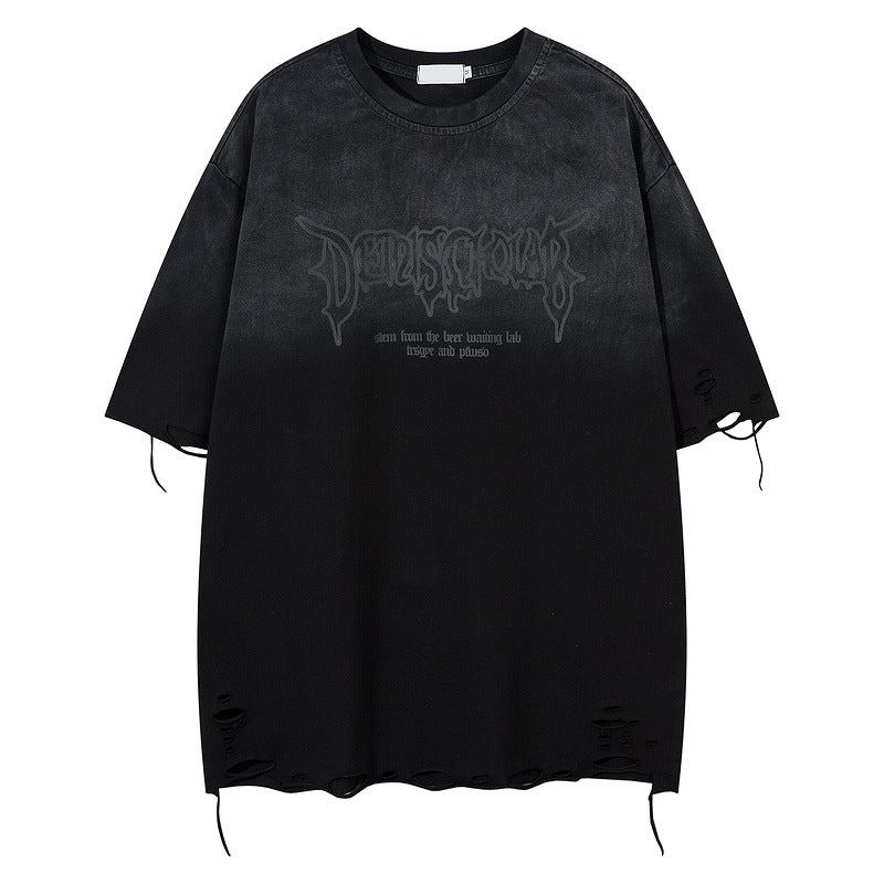ダメージ加工人気グラデーションＴシャツ