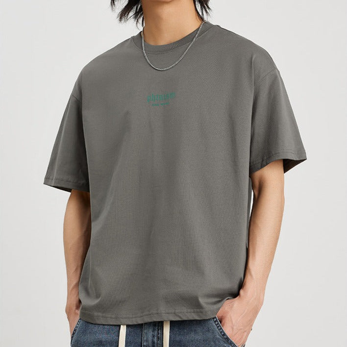 アルファベットプリントコットンtシャツ